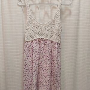 Jessica Simpson White Crochet Floral Dress